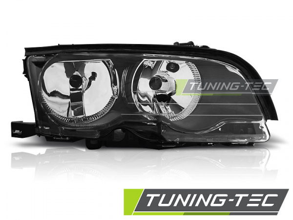 Upgrade Klarglas Scheinwerfer Rechts BMW 3er E46 Coupe/Cabrio 01-03 Schwarz